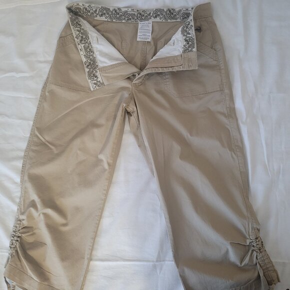 Khaki Capris Lee Platinum Label Womens Size 10 - Picture 1 of 15